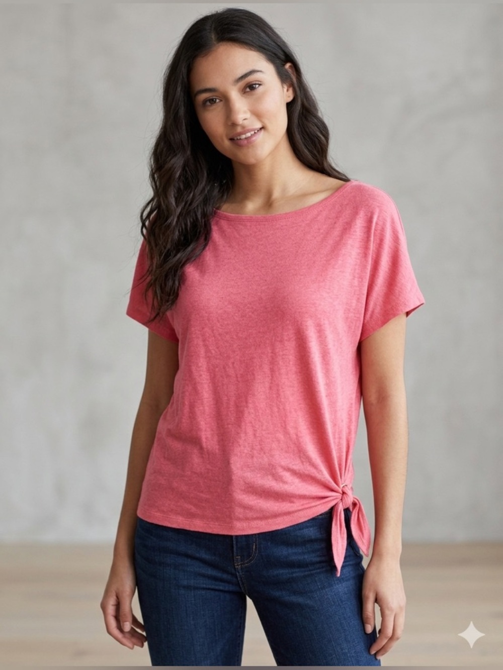 MICHAEL Michael Kors Coral Oversized Side Tie Blouse